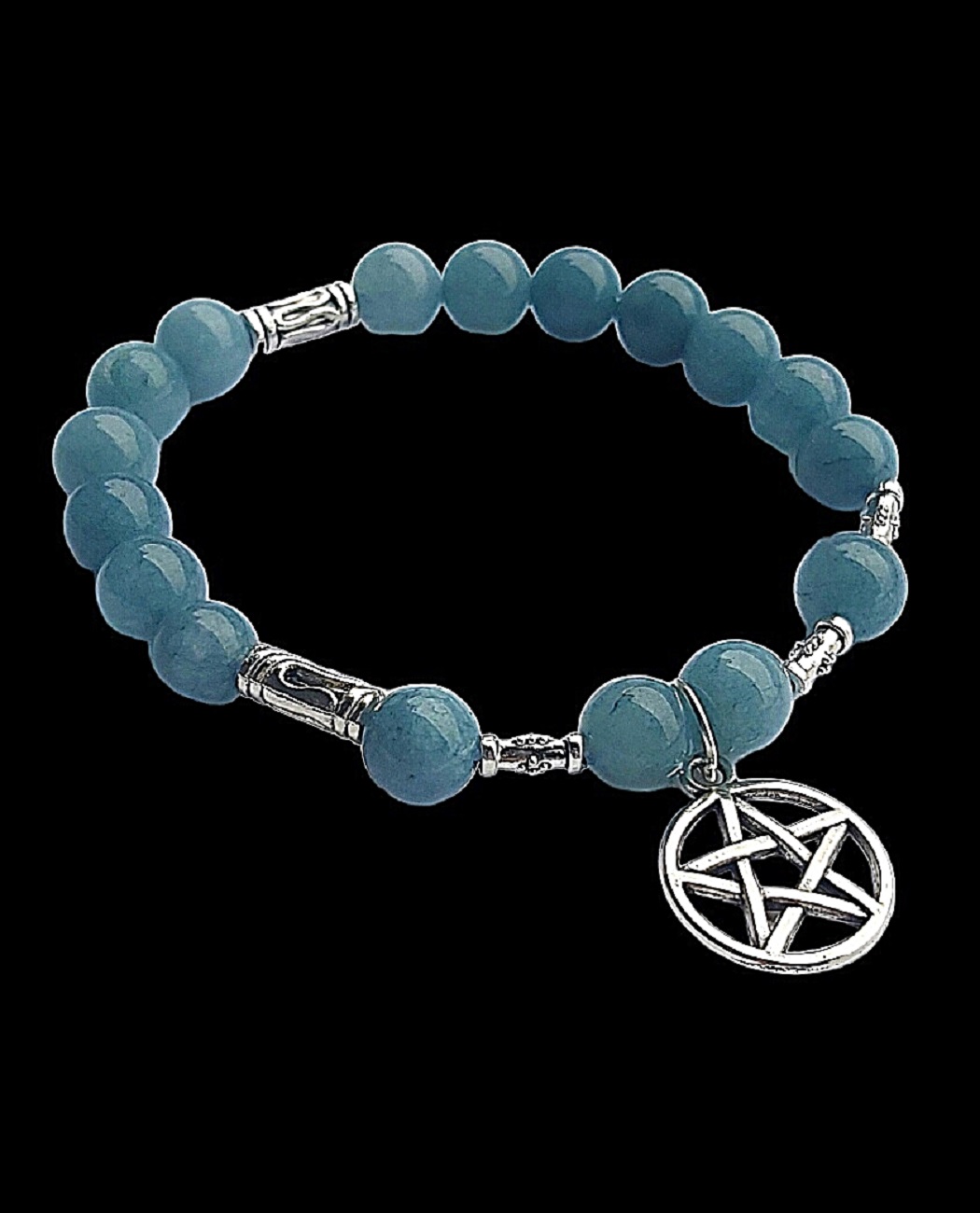 Náramok Pentagram /Akvamarín
