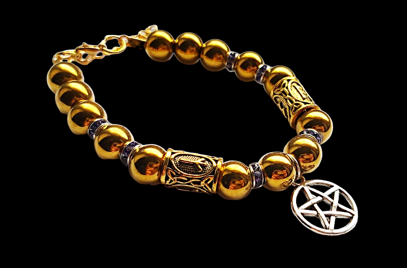 Náramok Pentagram/hematit