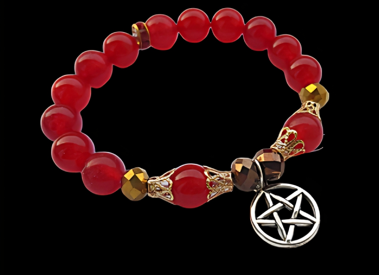 Náramok Pentagram/Jadeit 