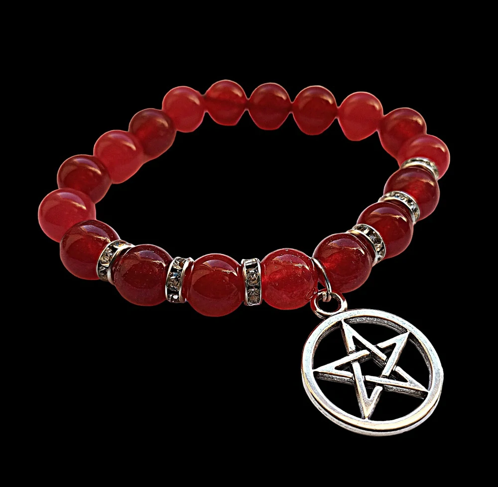 Náramok Pentagram/Jadeit