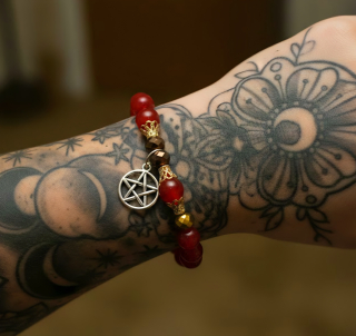 Náramok Pentagram/Jadeit 