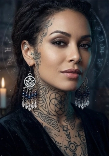 Náušnice Pentagram 